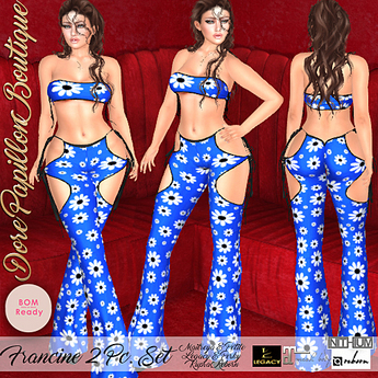 Second Life Marketplace - DPB Francine 2 Pc Set - Daisy Blue DEMO